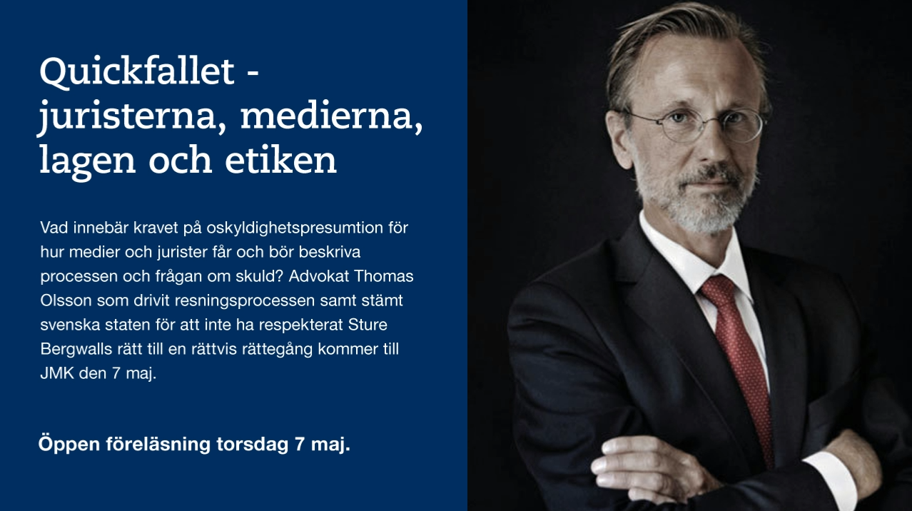 Thomas Olsson föreläser på JMK 2015